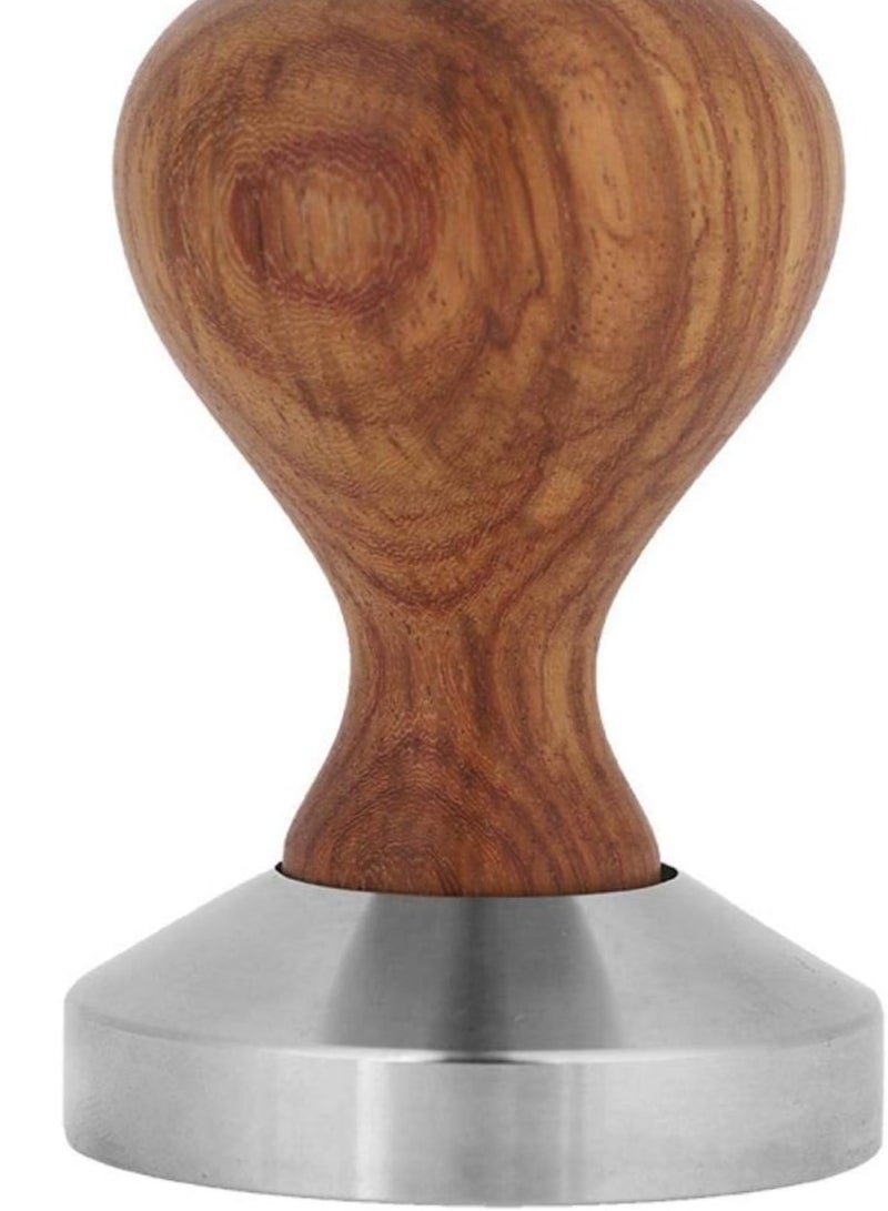 أداك مكبس قهوة ADAK لضغط القهوة المثالي، مكبس إسبريسو احترافي مقاس 58 مم، أداة ضغط حبوب القهوة المعايرة بمقبض خشبي وقاعدة مسطحة من الفولاذ - Image 2