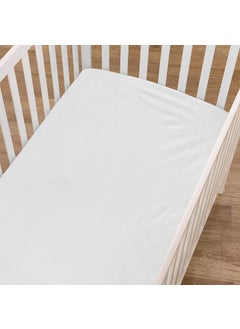 Edenwald Edenwald 100 Waterproof Soft Baby Crib Fitted Sheets Terry Cotton Washable Soft Breathable Toddler Crib Mattress Fitted Sheet with Elastic White 48x72x8 Pack of 2 Pcs Fitted Sheet 