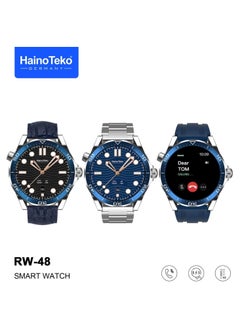 Haino Teko Smart Watch AMOLED Screen -HainoTeko WATCH RW-48 - Modern and Stylish Design with High Quality Materials.Compatible with All Phones.With 3 Pairs of Straps  - Image 4