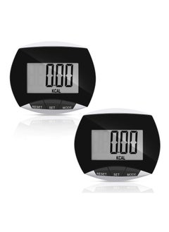 2 Pack Portable Pedometer, LCD Digital Display Running Pedometer for Jogging Hiking Running Walking