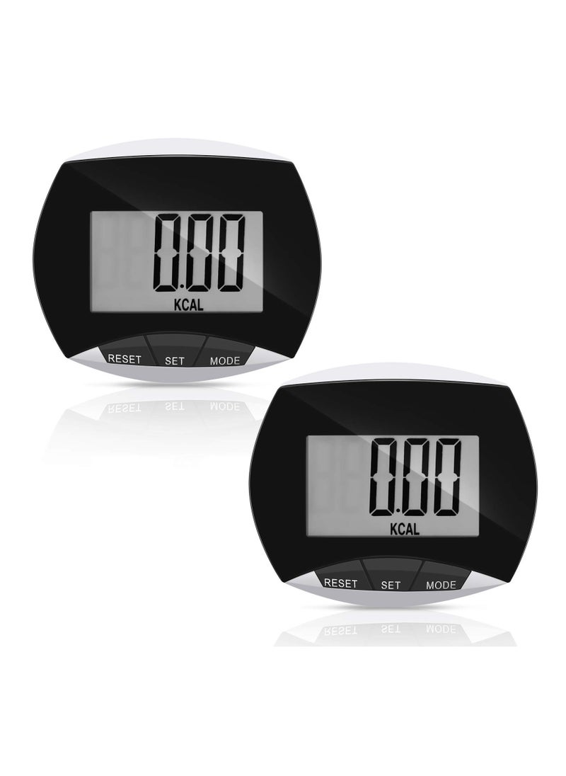 SYOSI - 2 Pack Portable Pedometer, LCD Digital Display Running Pedometer for Jogging Hiking Running Walking - Image 1