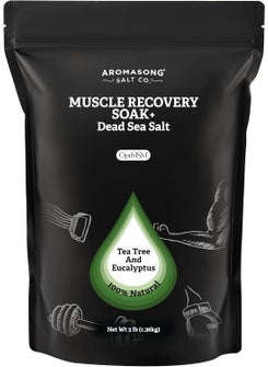 Aromasong Aromasong Muscle Recovery Bath Soak 3 LB  Natural Bath Salt with Dead Sea Salt Pure MSM Magnesium Flakes  Essential Oils for Post Workout Soreness  Made in USA 