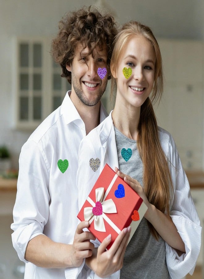 ٥٠٠ قطعة من ملصقات القلوب اللامعة، مقاس ١٫٥ بوصة، ملصقات ملونة على شكل قلوب ذاتية اللصق، مناسبة للأطفال والكبار، أعياد الميلاد، ذكرى الزواج، حفلات الزفاف، ديكور المكاتب والمدارس، هدايا الحفلات. - Image 5