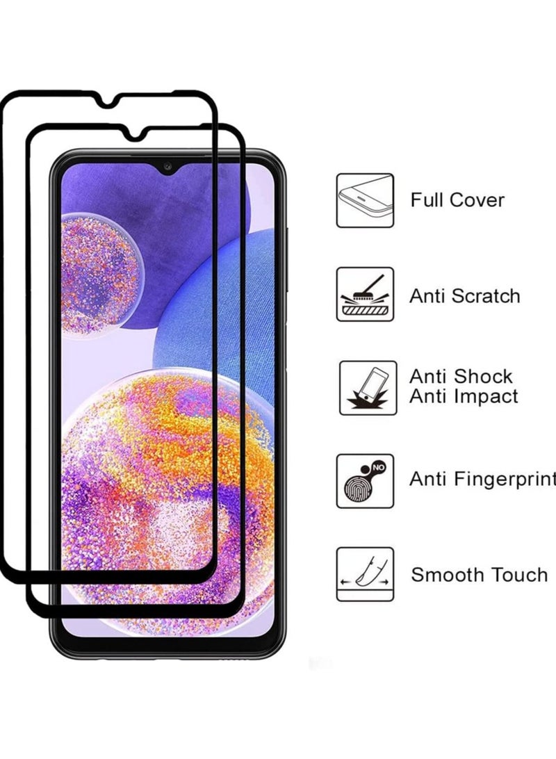 2 Pack Tempered Glass Screen Protector for Samsung Galaxy A24 5G Full Coverage Screen Glass 9H Hardness Anti Fingerprint Scratch Resistance for Samsung Galaxy A24 5G  - Image 2