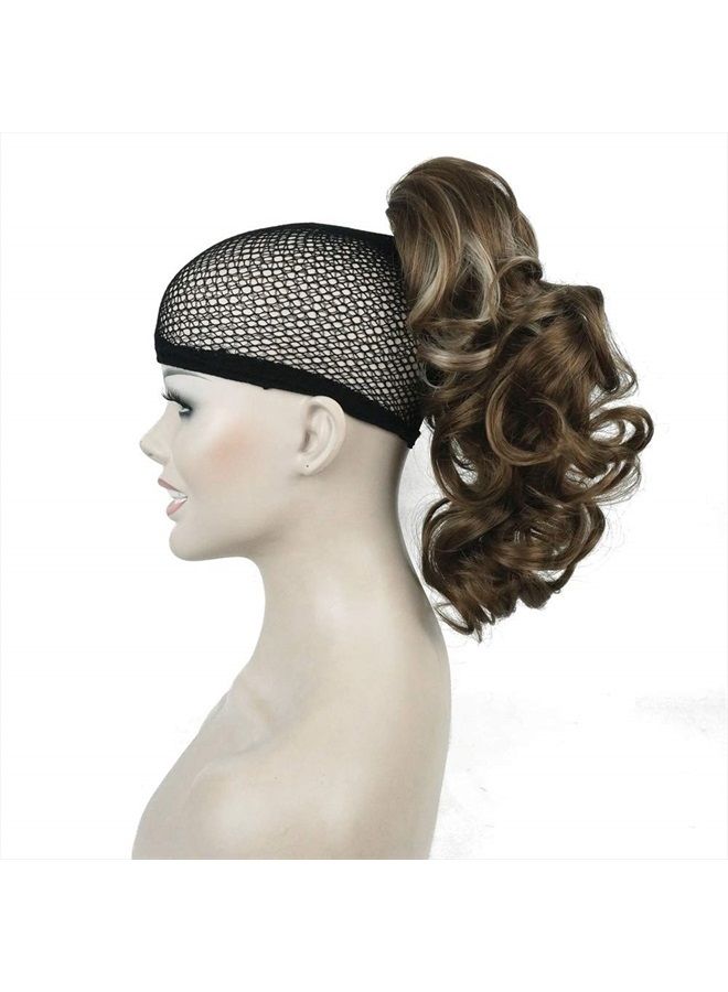 Aimole Curly Ponytail Extension Hair Piece Claw Medium Long 12 inches Clip In/On Synthetic Hair Extensions (12TT26) - Image 2