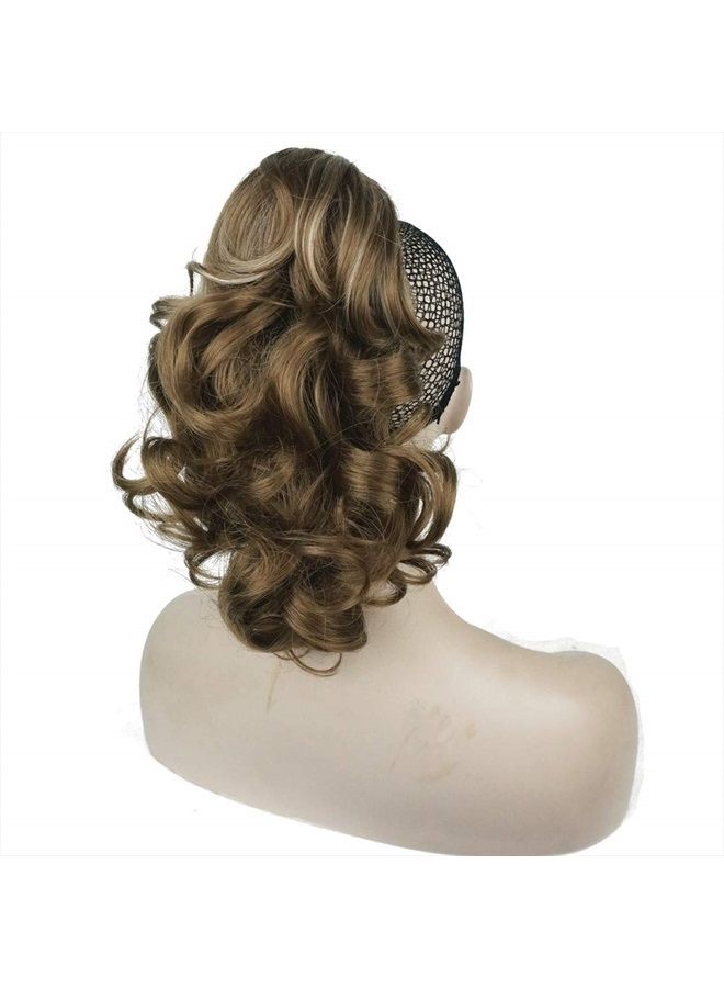 Aimole Curly Ponytail Extension Hair Piece Claw Medium Long 12 inches Clip In/On Synthetic Hair Extensions (12TT26) - Image 1