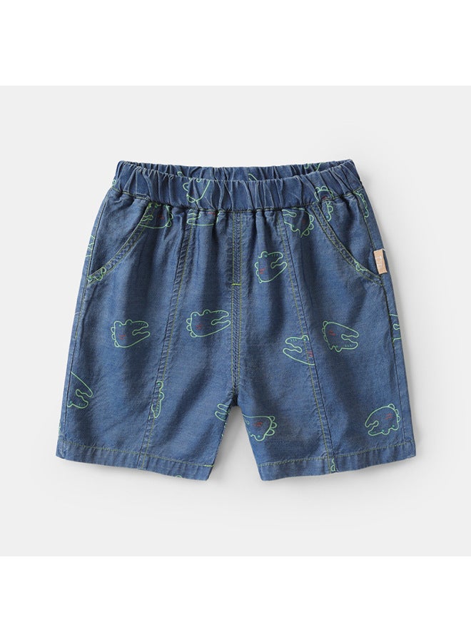 Kids Tencel Denim Shorts – Summer Casual Trendy, Kaka Panda