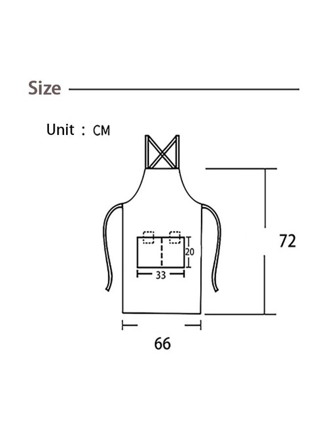 HOOPZOZA Cross Back Apron with Adjustable Straps and Large Pockets Canvas Waterproof Fabric Chef Apron Kitchen Cooking Baking Hairstylist Woodworking Welding Carpenter Work Bib Apron Grey  - Image 3