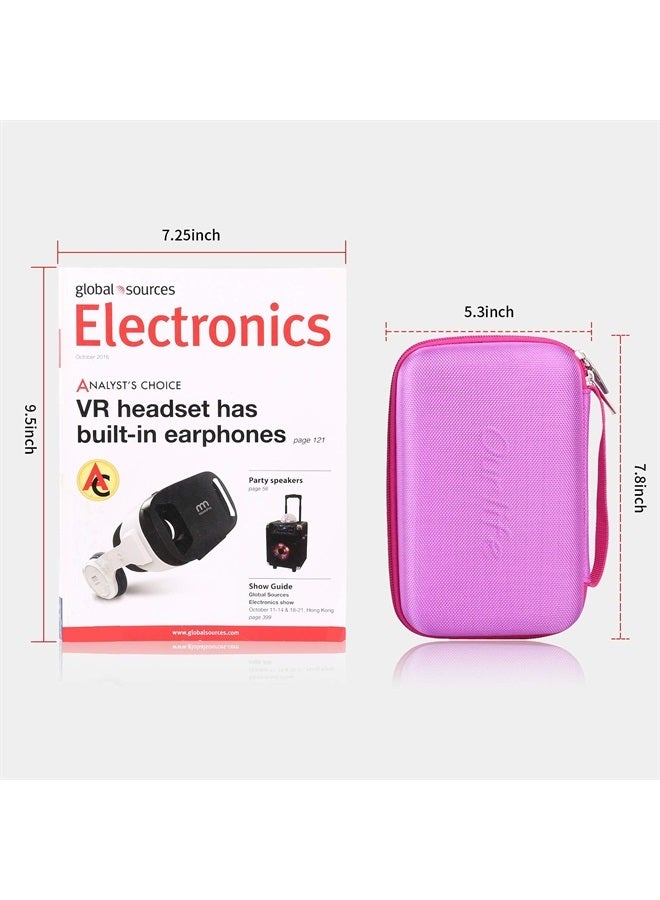 Ourlife Kids Camera Bag Hard Travel Case Protective Case for Digital Camera Kids Action Camera Accessories Case for Toddler Cameras, Memory Card and USB Cable (purple) - Image 3