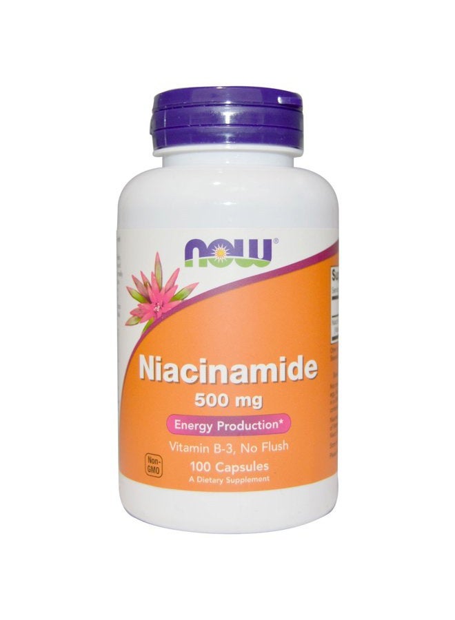 now Niacinamide 500mg 100 Capsules (Pack of 2) - Image 1
