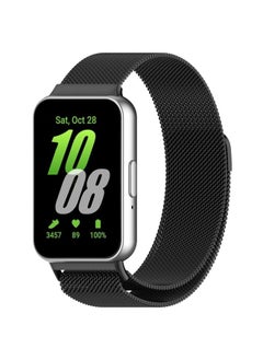 Replacement Strap For Samsung Galaxy Fit 3 Milanese Metal Steel Mesh Watch Band Black