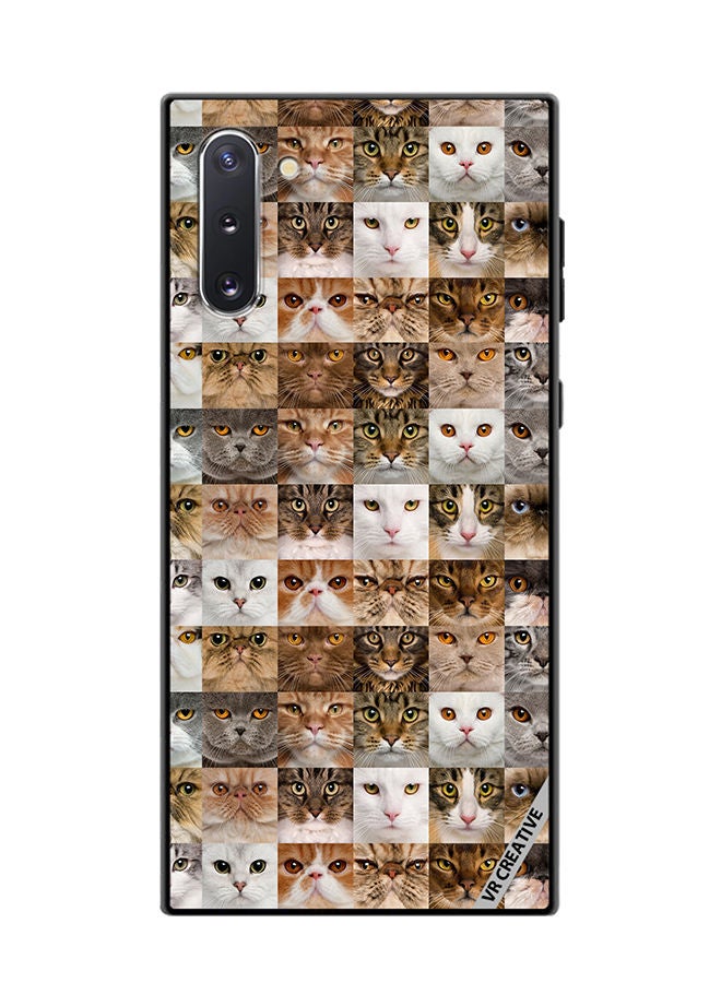 VR CREATIVE Protective Case Cover For Samsung Galaxy Note10 5G Cat Faces Design Multicolour - Image 1