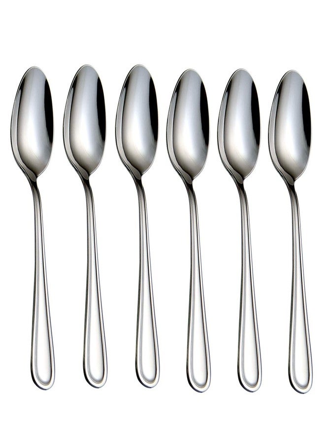 HISSF Teaspoons Stainless Steel 18/0 Tea Spoons 6 Pcs, 6.29 Inches For Home, Kitchen Restaurant, Slilver - Image 1