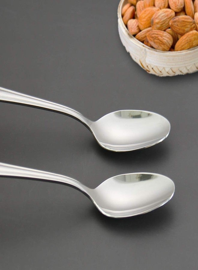 HISSF Teaspoons Stainless Steel 18/0 Tea Spoons 6 Pcs, 6.29 Inches For Home, Kitchen Restaurant, Slilver - Image 2