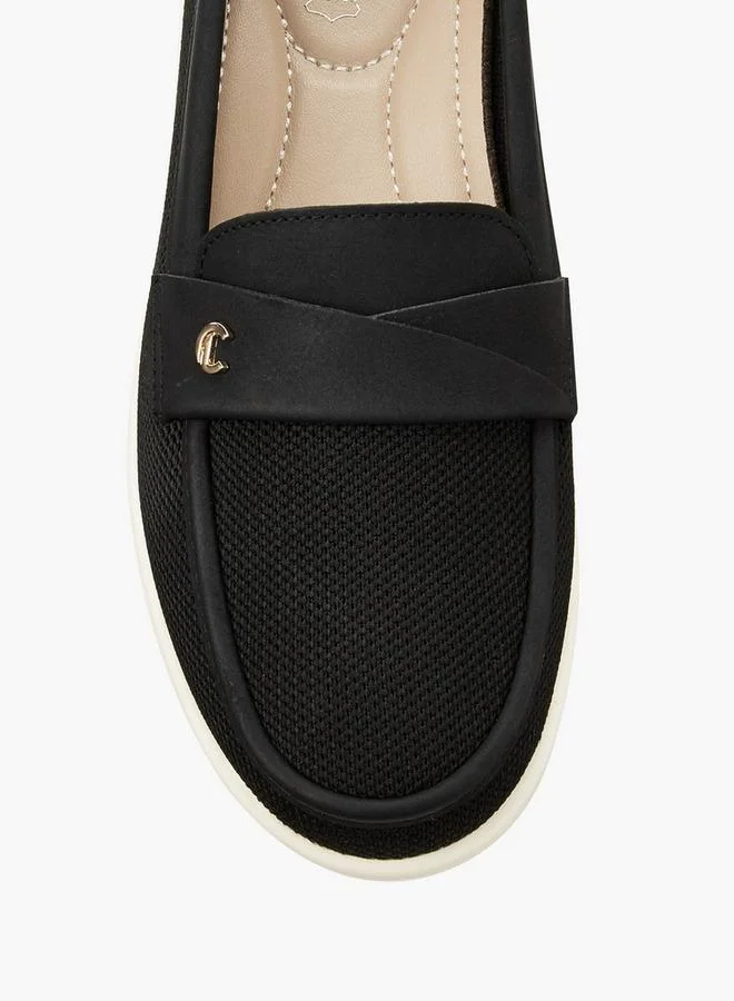 Le Confort BLACK Women Textured Slip-On Loafers for Women | Best Price UAE