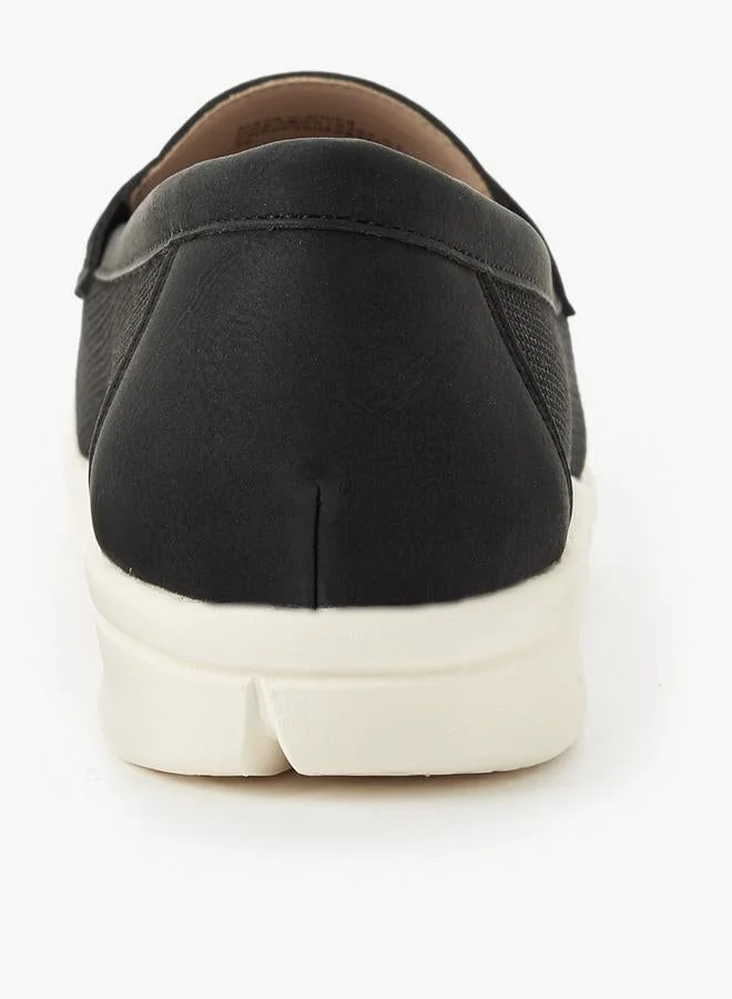 Le Confort BLACK Women Textured Slip-On Loafers for Women | Best Price UAE