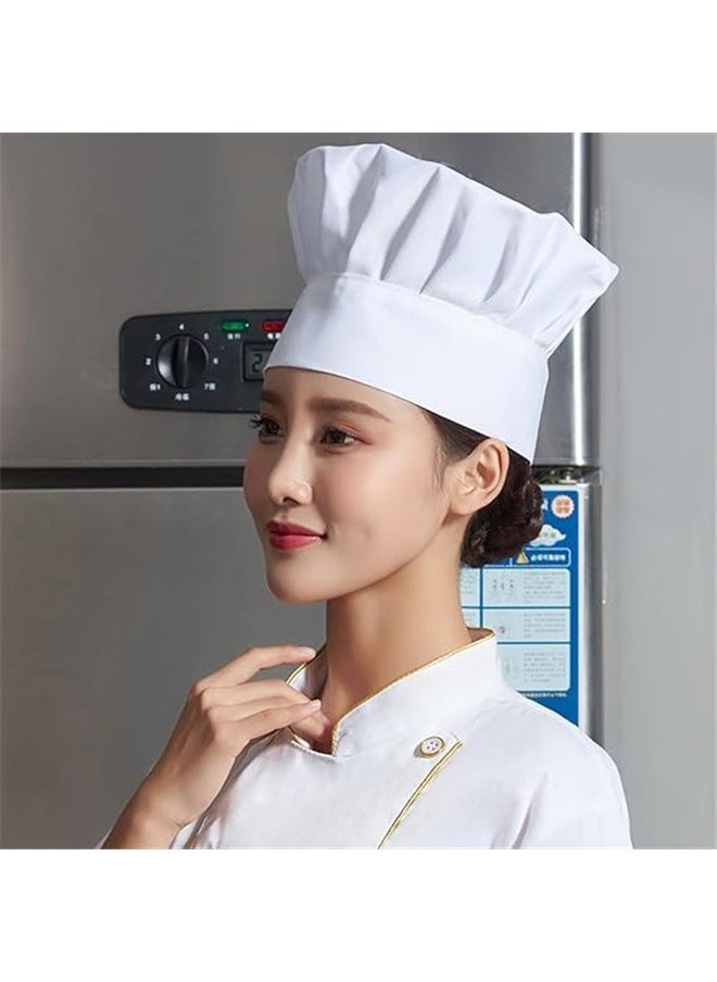 yongsheng Pack Of 4 Chef Hat White One Size，Unisex Chef Hat Kitchen Cooking Chef Works BBQ Grill Baker Cap for Adults and Child  - Image 5