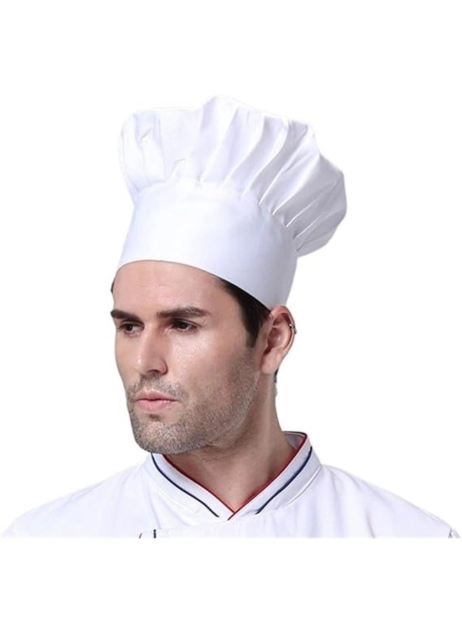 yongsheng Pack Of 4 Chef Hat White One Size，Unisex Chef Hat Kitchen Cooking Chef Works BBQ Grill Baker Cap for Adults and Child  - Image 3