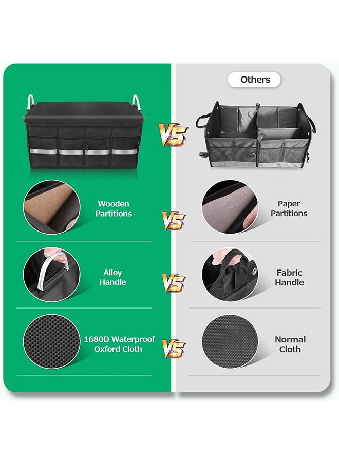 Hihonor Car Trunk Storage Bag,Rear Seat Hanging Storage Bag,Foldable Design,Large Capacity Storage with Reflective Strip for SUV/Trucks  - Image 2