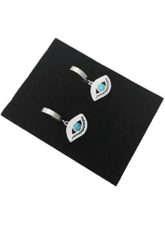 Generic Elegant Earrings for Women and Girls - Stainless Steel Silver Eye Shape Accessory  - Image 1