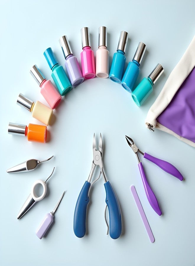 DPWOUM Blue Toenail Clippers - Professional Ingrown Toenail Treatment,for Seniors Thick,Upgraded for Men,Fingernail Ingrown Tools - Image 2