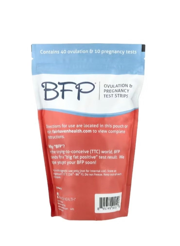 fairhaven health BFP Ovulation & Pregnancy Test Strips 40 Ovulation & 10 Pregnancy Tests  - Image 2