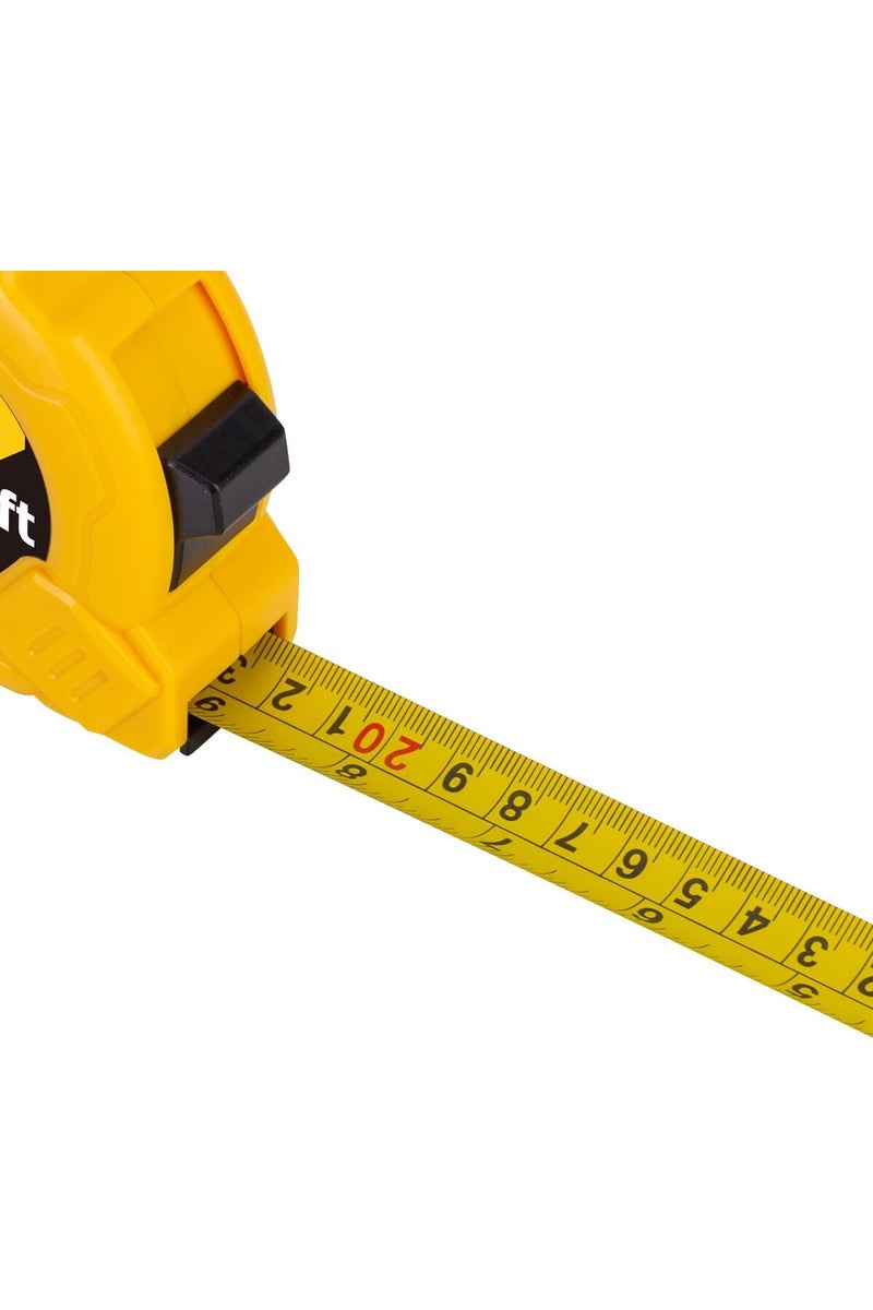 Deli Metric Steel Measuring Tape 10m/33ftx25mm DL9010Y - Image 2