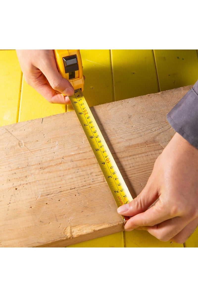 Deli Metric Steel Measuring Tape 10m/33ftx25mm DL9010Y - Image 4