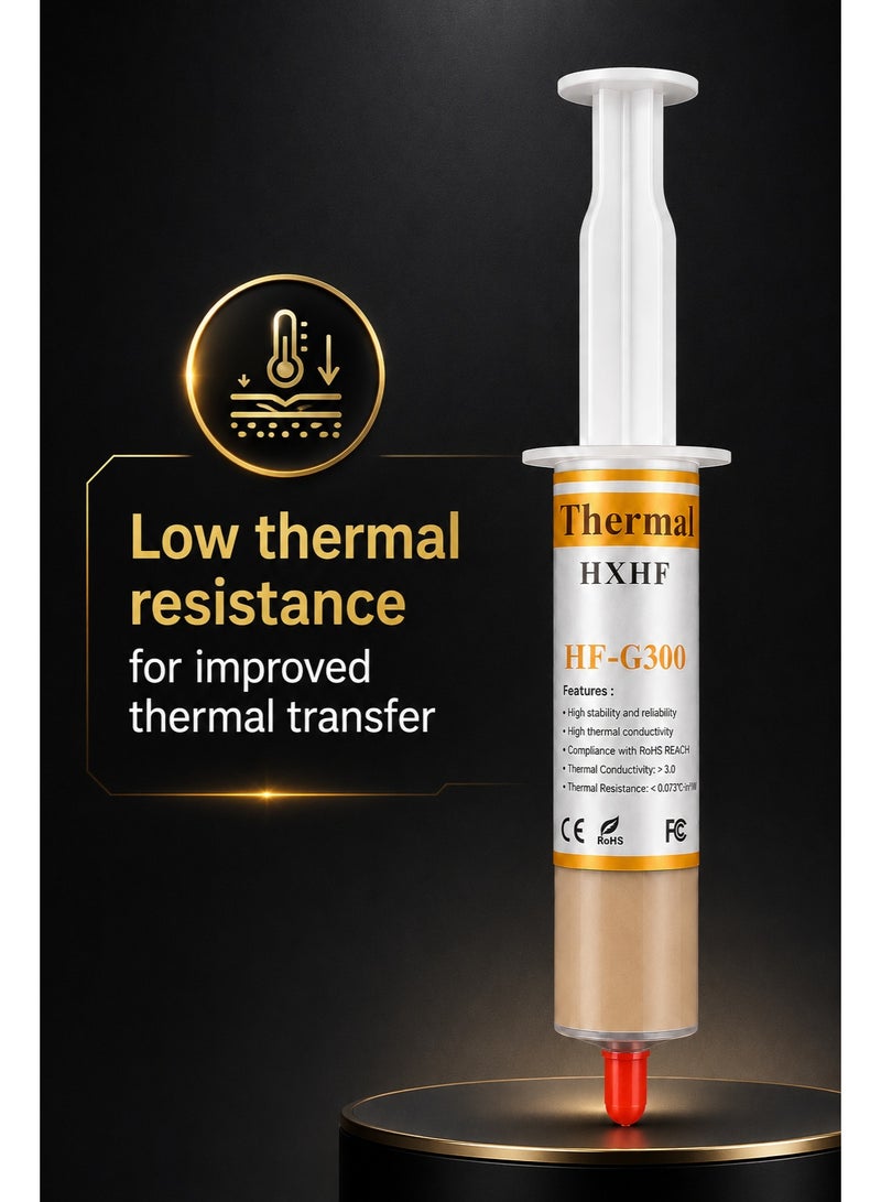 Halnziye Thermal Grease Tube HF-G300 10g High Thermal Conductivity CPU GPU Heatsink Cooling Paste for PC Laptop Processor LED Chipset - Image 3