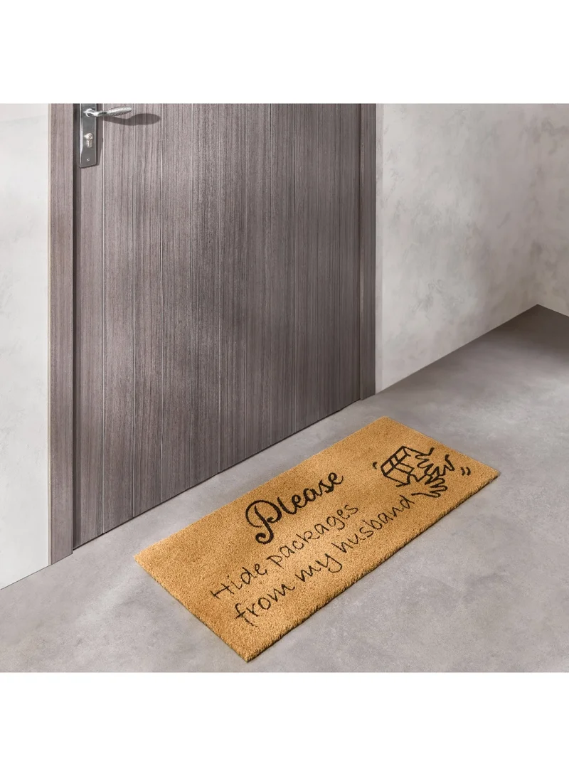 Home Box Packages Printed Coir Doormat with PVC Back 100 x 45 cm