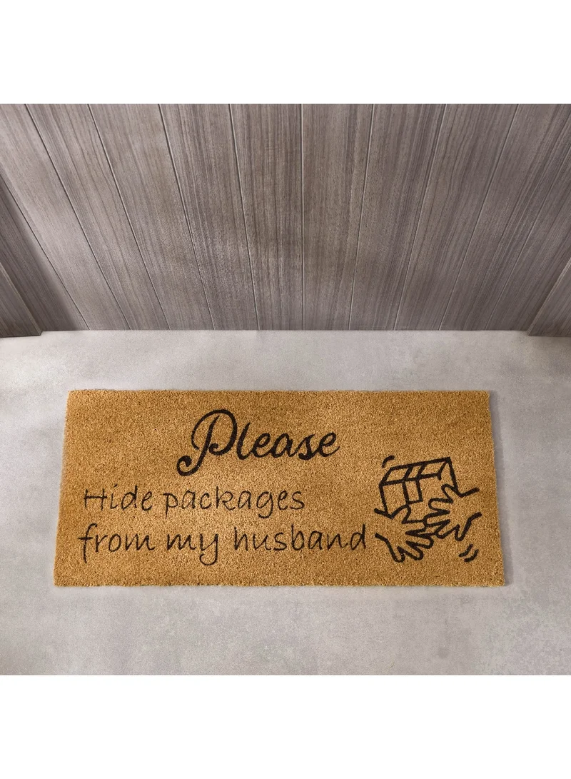 Home Box Packages Printed Coir Doormat with PVC Back 100 x 45 cm