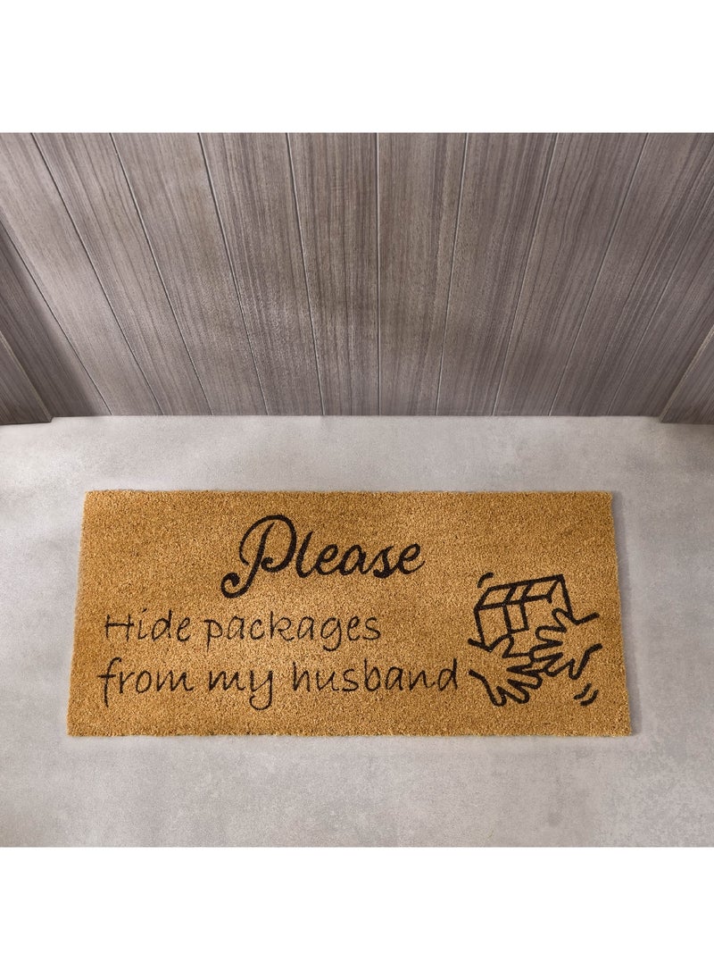 Home Box - Packages Printed Coir Doormat with PVC Back 100 x 45 cm - Image 1