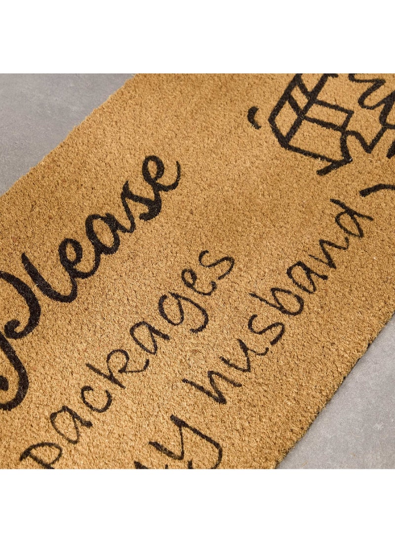 Home Box - Packages Printed Coir Doormat with PVC Back 100 x 45 cm - Image 1