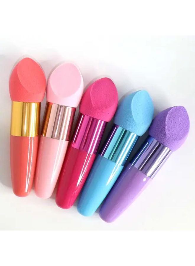 فرشاة مكياج برأس فطر أرجواني مع مقبض إسفنجة أساس بودرة وسادة أدوات تجميل - Image 2