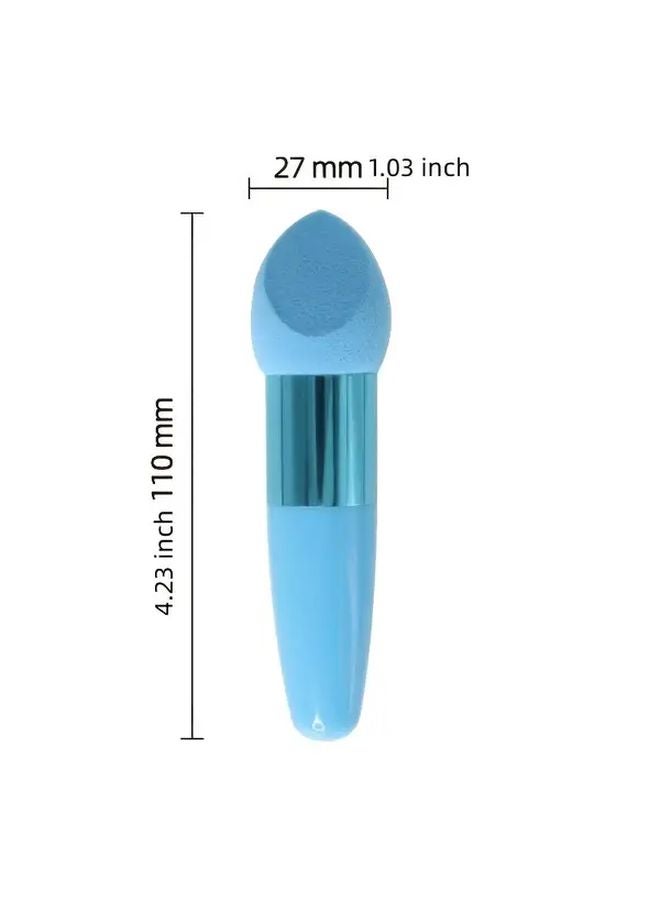 فرشاة مكياج برأس فطر أرجواني مع مقبض إسفنجة أساس بودرة وسادة أدوات تجميل - Image 5