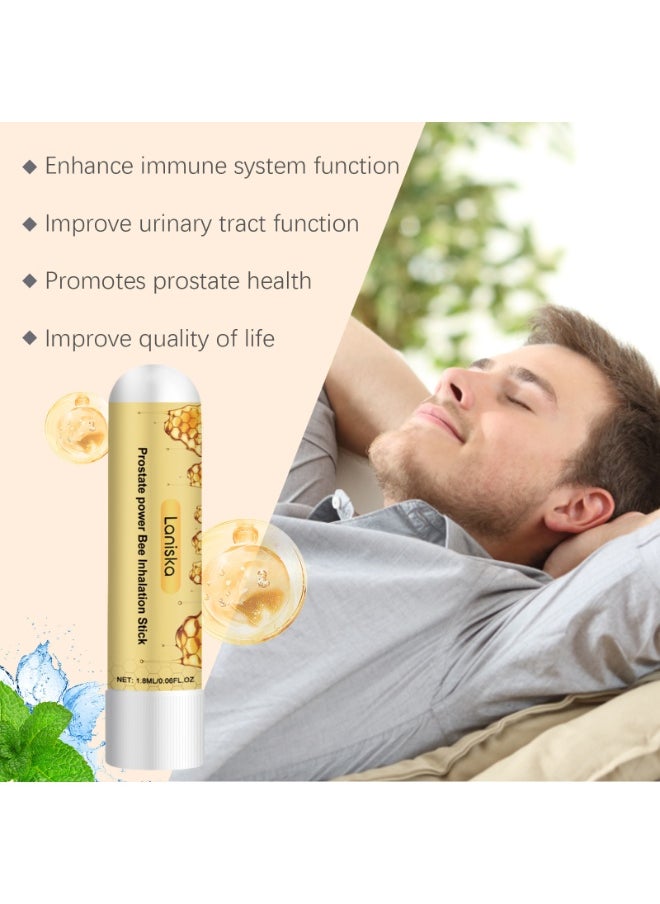 LANISKA - Prostate power Bee Inhalation Stick, Nasal Inhaler Stick For Men, Prostate Spray Improves Circulation, Clean Your Nose and Enjoy Fresh Air, Restores Energy and Vitality(1.8ml*2) - Image 1