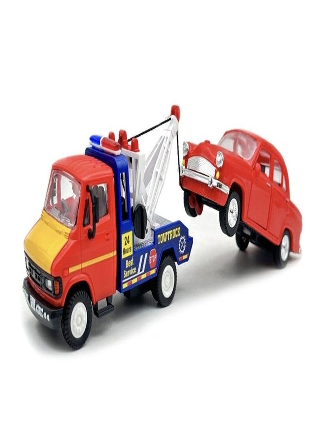 Sheel Toy Car For Kids Combo Pack Of 2 Pull Back Tow Truck Toy With Container Toy Truck For Kids Set For Kids Boys And Girls Age 3+ Years, Assorted - Image 4