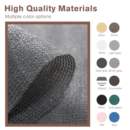 SUNNY GUARD 3'x16' Dark Grey Balcony Deck Privacy Screen Fence, Apartments Railing Screen Heavy Duty Wind Screen for Outdoor,Backyard,Patio Privacy（We Make Custom Sizes） - Image 5