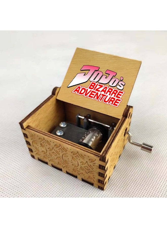 Anime JOJO's Wonderful Adventure Peripheral Music Box Classical Hand-cranked Music Box Decoration Retro Wooden Music Box-Color:05 - Image 5