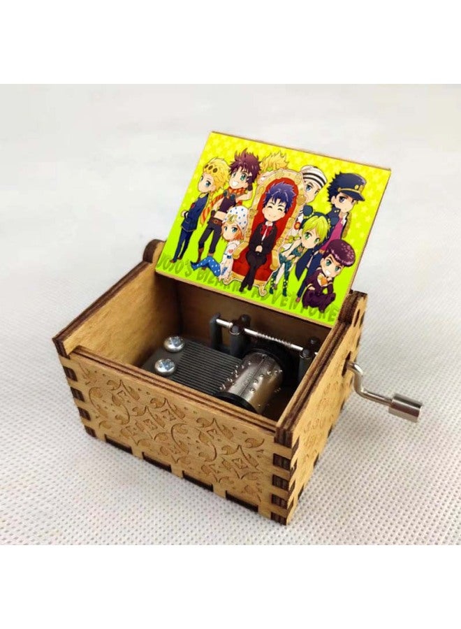 Anime JOJO's Wonderful Adventure Peripheral Music Box Classical Hand-cranked Music Box Decoration Retro Wooden Music Box-Color:05 - Image 4