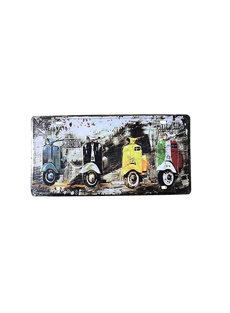 FFD 12 Pieces Wall Decorative Metal Plate Metal Wall Plate Wall Plate Metal Art Tin Sign Plaqui Print Poster Car Plate Plaque Decals - Image 3