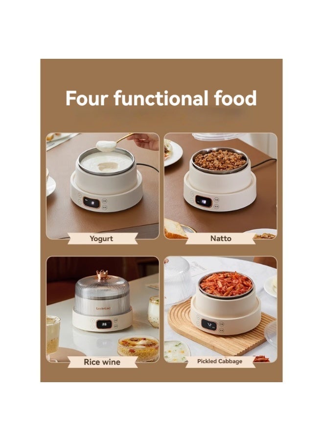 M MIAOYAN 1-liter electric yogurt maker, PTC constant temperature control, adjustable fermentation time (8-12 hours), 304 stainless steel inner pot, energy-saving homemade yogurt/natto. - Image 1