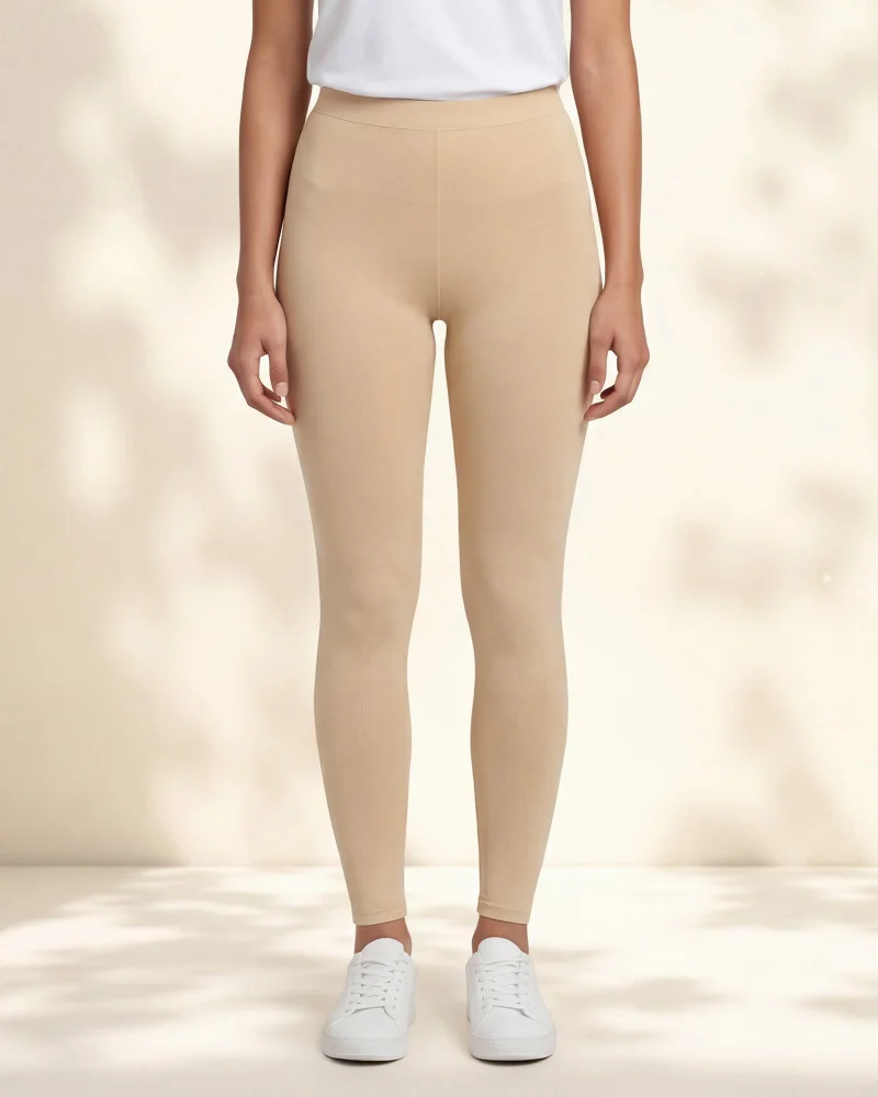 Redtag Women Beige Full Length Leggings