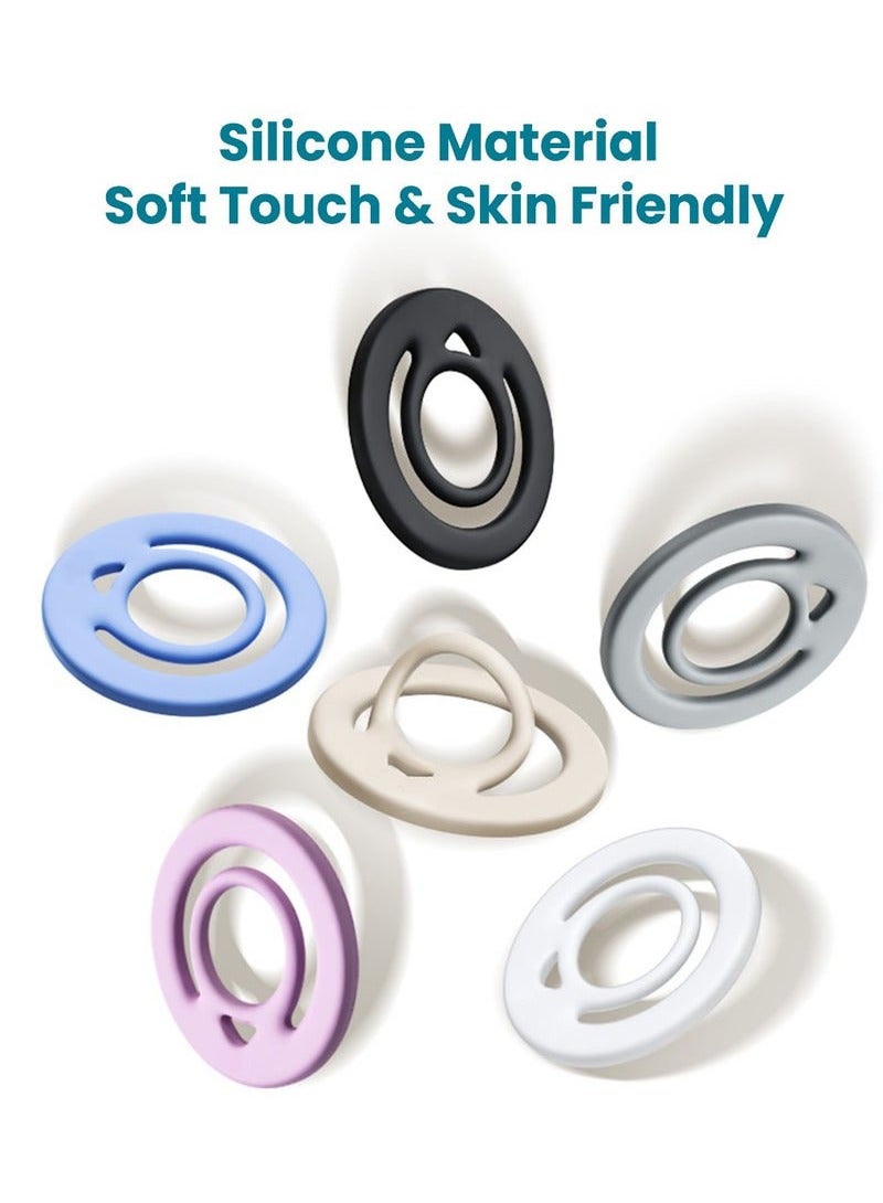 XiuWoo Magnetic phone holder compatible with MagSafe, silicone ring + adhesive magnetic ring (for non-MagSafe) – safe and comfortable design  - Image 4