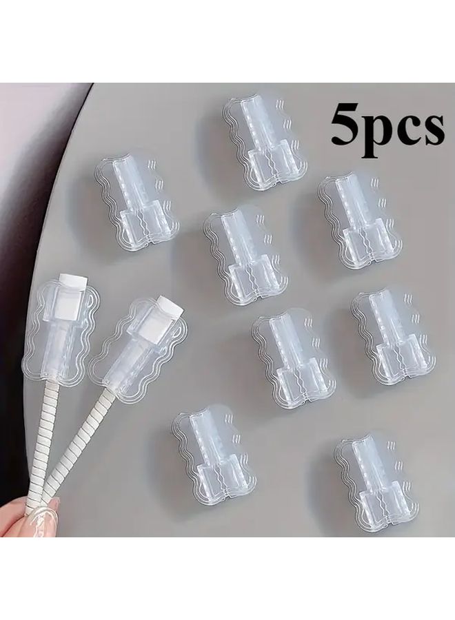 5pcs Wave Cable Protectors Heavy Duty Charger Cord Protectors For Smartphones Tablets - Image 4