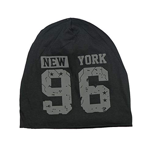 iSWEVEN Cotton Slouchy Beanie and Skull Cap for Summer, Winter, Autumn & Spring Season, Can be Used as a Helmet Cap Too - Free Size (7064A, Black) - Image 4