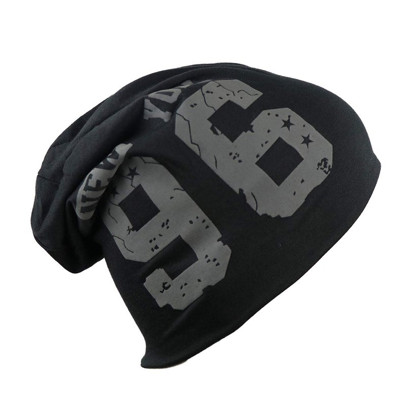 iSWEVEN Cotton Slouchy Beanie and Skull Cap for Summer, Winter, Autumn & Spring Season, Can be Used as a Helmet Cap Too - Free Size (7064A, Black) - Image 5