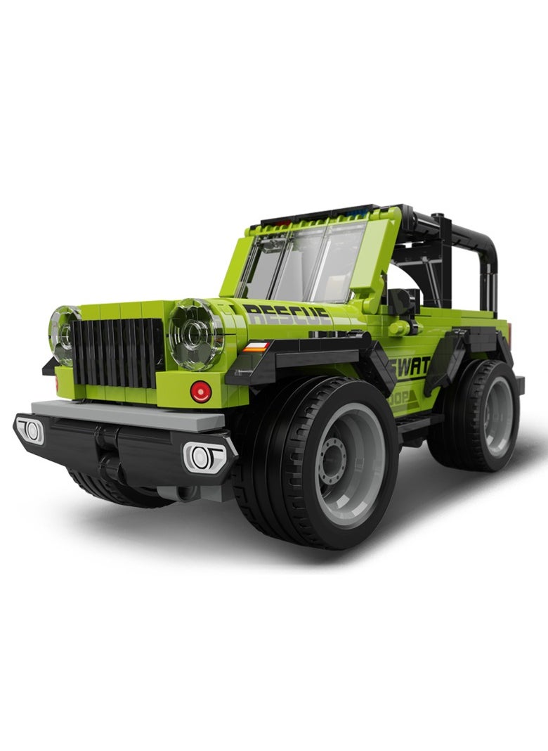 Generic 2 ways control of building block RC Jeep Car with STEM education for kids  - Image 1