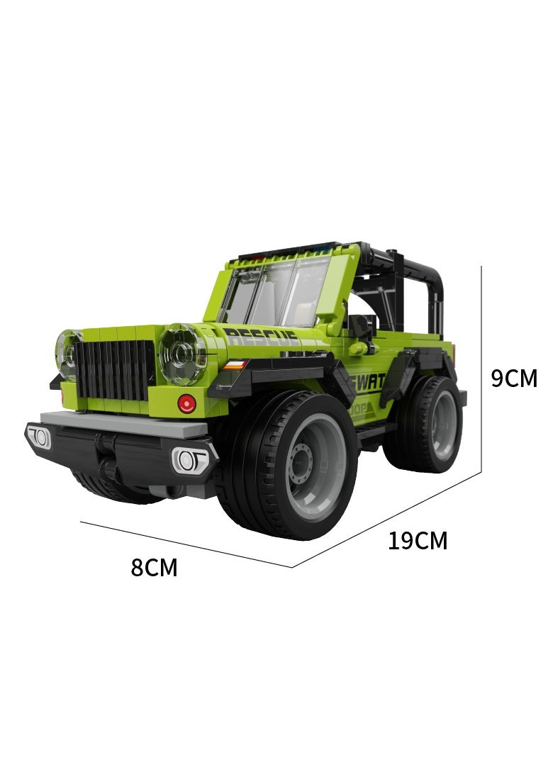 Generic 2 ways control of building block RC Jeep Car with STEM education for kids  - Image 2