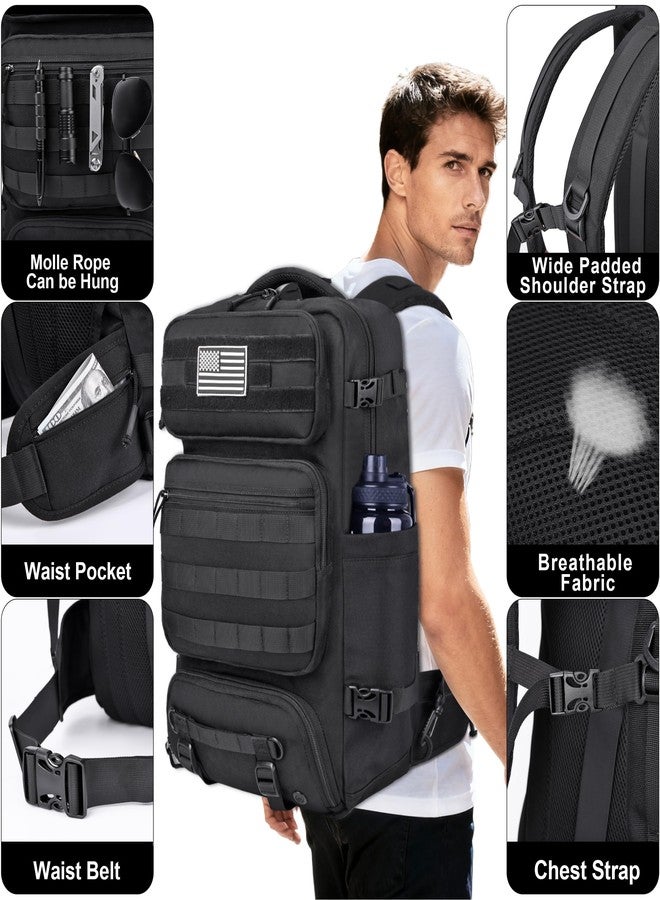 DEYACE 40L Travel Backpack Mens TSA Approved Carry-on Durable Large Weekender Backpack Fits 17.3 Inch Laptop YKK-Zipper AER Travel Pack with USB Charging Port Shoes Compartment - Image 2